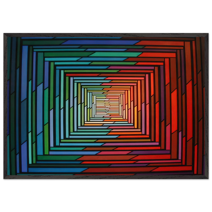 No  Stop - 1996 - Piero Dorazio 70x100 cm / 28x40 inches Framed Art Print – Black Wooden Frame
