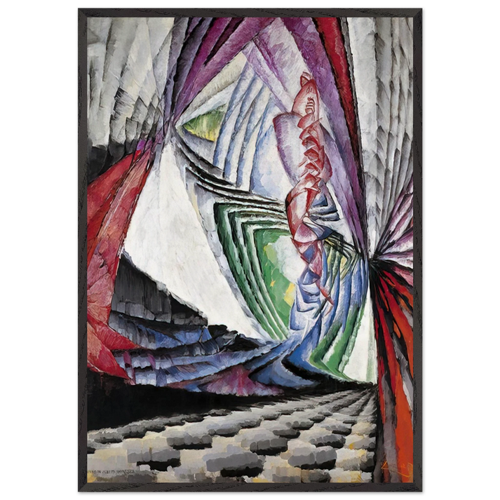 Positioning of Mobile Graphic Elements - Frantisek Kupka 70x100 cm / 28x40 inches Framed Art Print – Black Wooden Frame