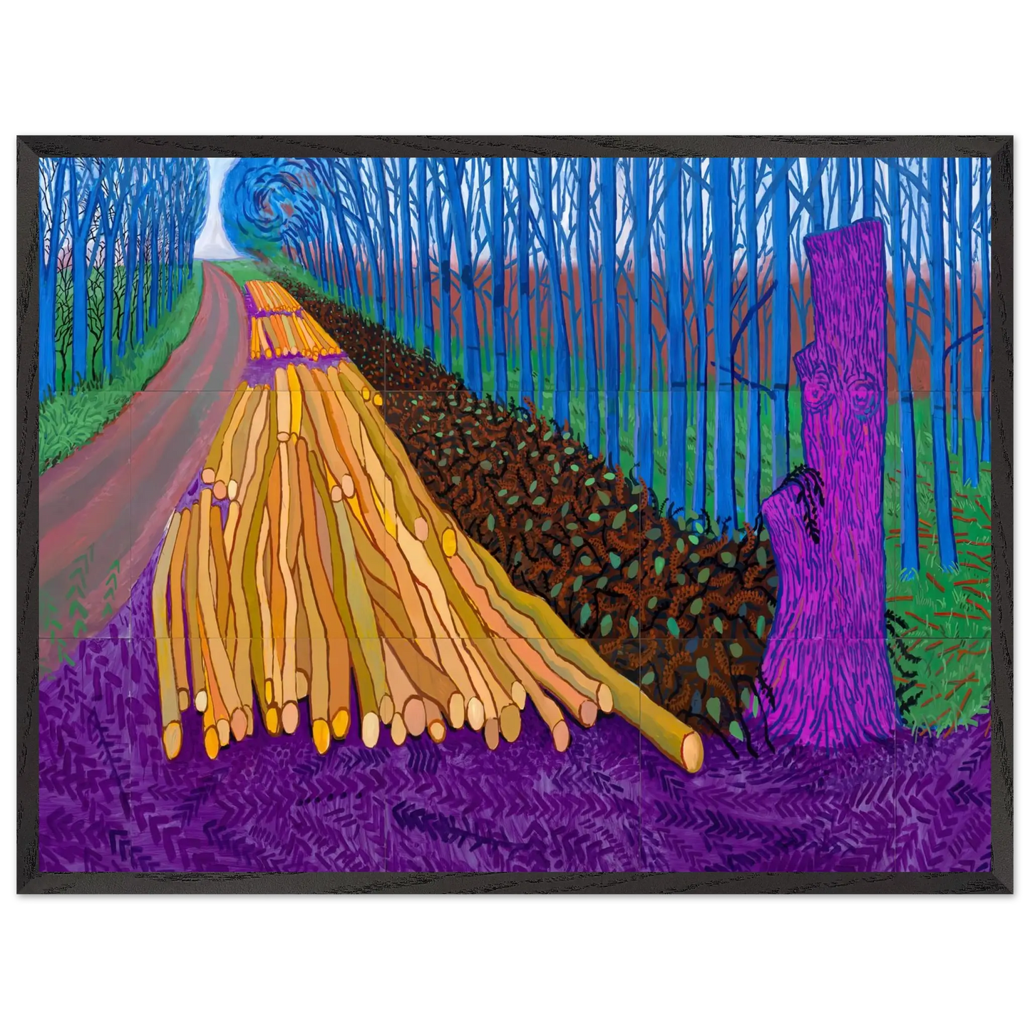 David Hockney - David Hockney Wall art - 70x100 cm / 28x40 Inches - Premium Wooden Framed Poster With Fine Art Paper - Wood frame