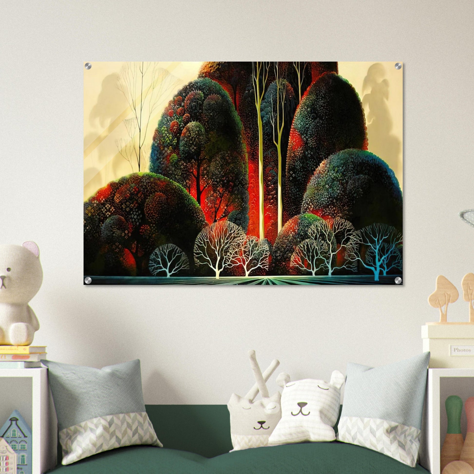 California Orchid - Eyvind Earle Acrylic Print - 70x100 cm / 28x40″ inches