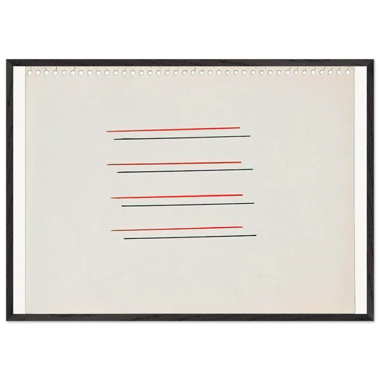 Untitled - 1971 N5 - Fred Sandback 70x100 cm / 28x40 inches Framed Art Print – Black Wooden Frame