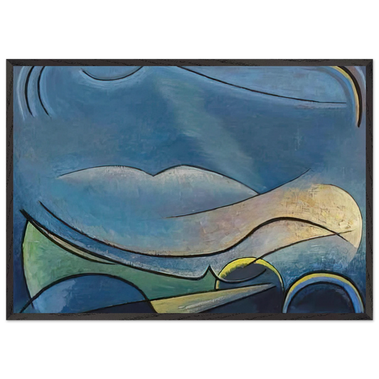 The Spirit of Remote Hills - 1958 - Lawren Harris 70x100 cm / 28x40 inches Framed Art Print – Black Wooden Frame