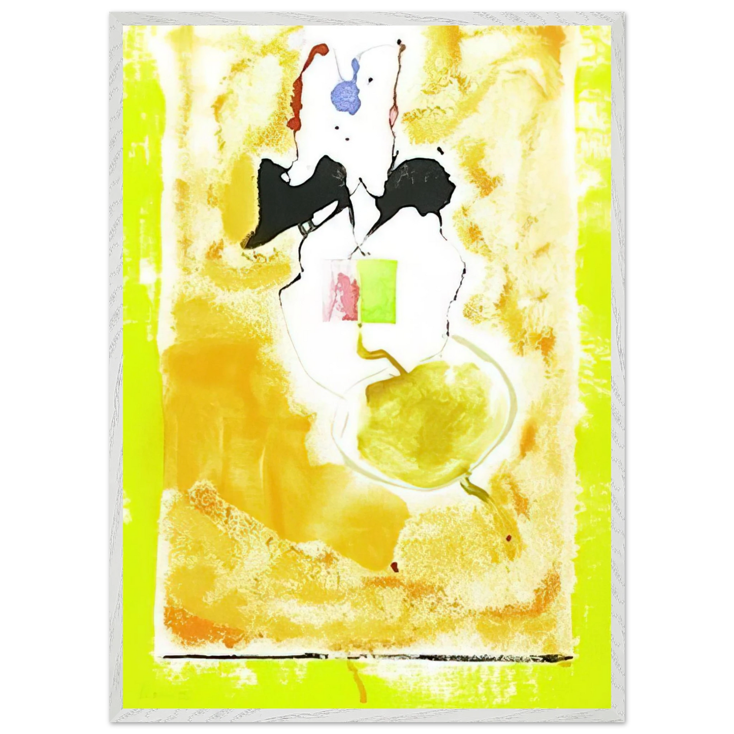 Helen Frankenthaler - Solar Imp - 2001 Wall art - A2 (42 x 59.4  cm) - Premium Wooden Framed Poster With Fine Art Paper-canvas - White frame