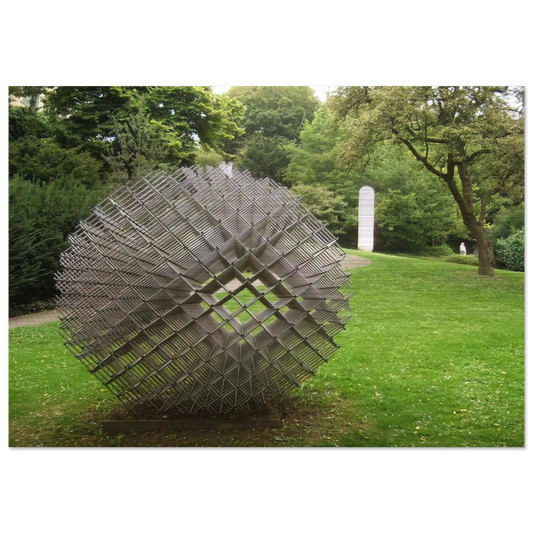 Sphere - Matter - 1962 - Francois Morellet Brushed Aluminum Print - 70x100 cm / 28x40 inches | Francois Morellet Aluminum Print | Francois Morellet Prints