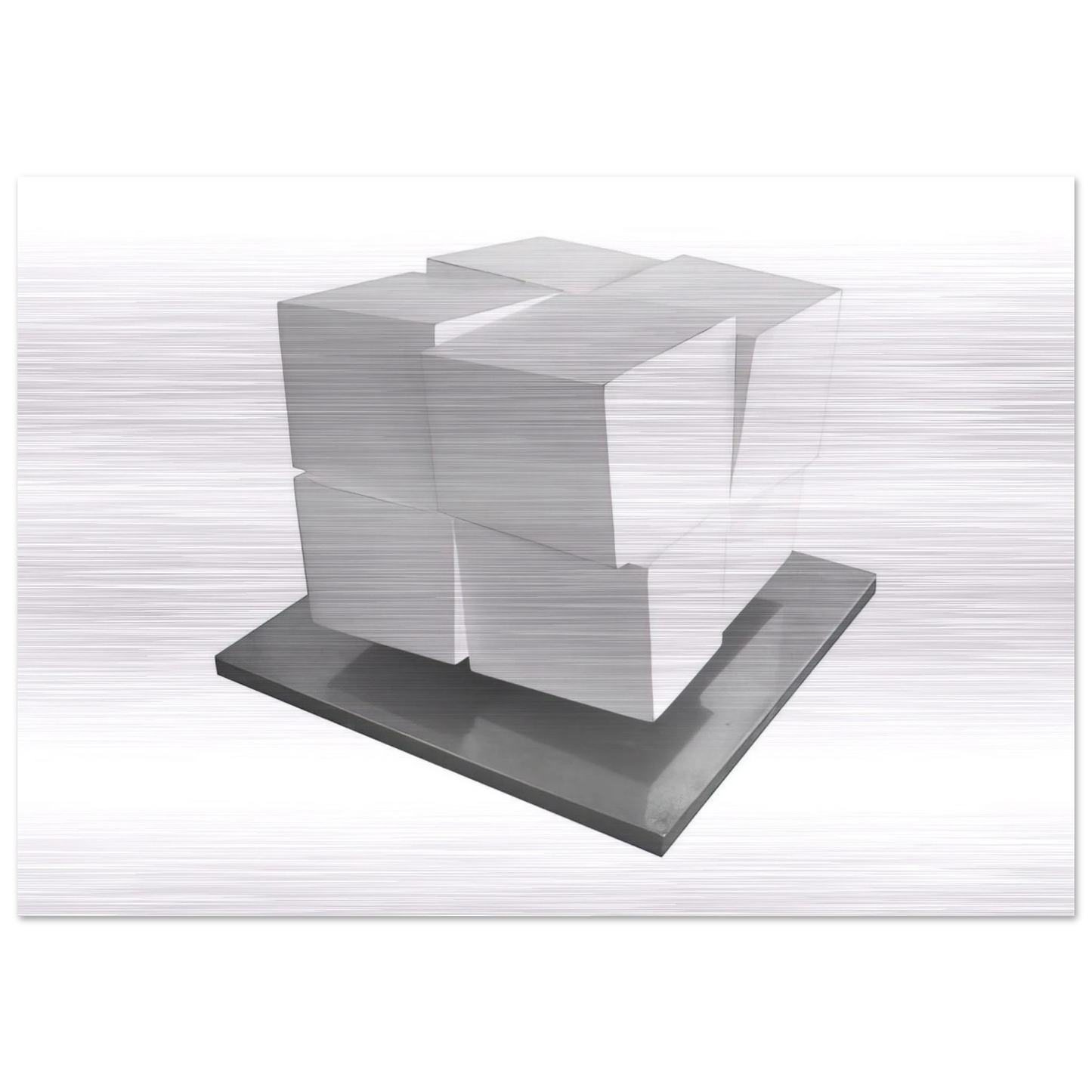 Split Cube - 1962 - Jeremy Moon Brushed Aluminum Print - 70x100 cm / 28x40 inches | Jeremy Moon Aluminum Print | Jeremy Moon Prints