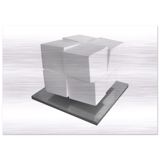Split Cube - 1962 - Jeremy Moon Brushed Aluminum Print - 70x100 cm / 28x40 inches | Jeremy Moon Aluminum Print | Jeremy Moon Prints