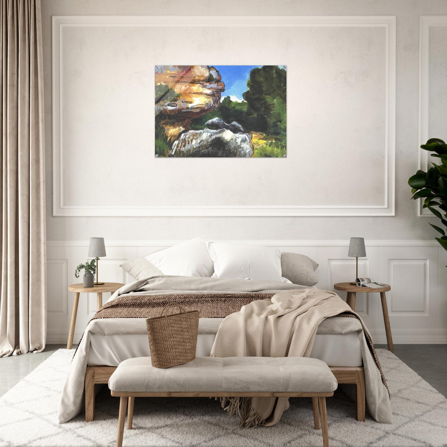 Rocks - Paul Cézanne Acrylic Print - 70x100 cm / 28x40″ inches | Paul Cézanne Wall Art | Paul Cézanne Prints