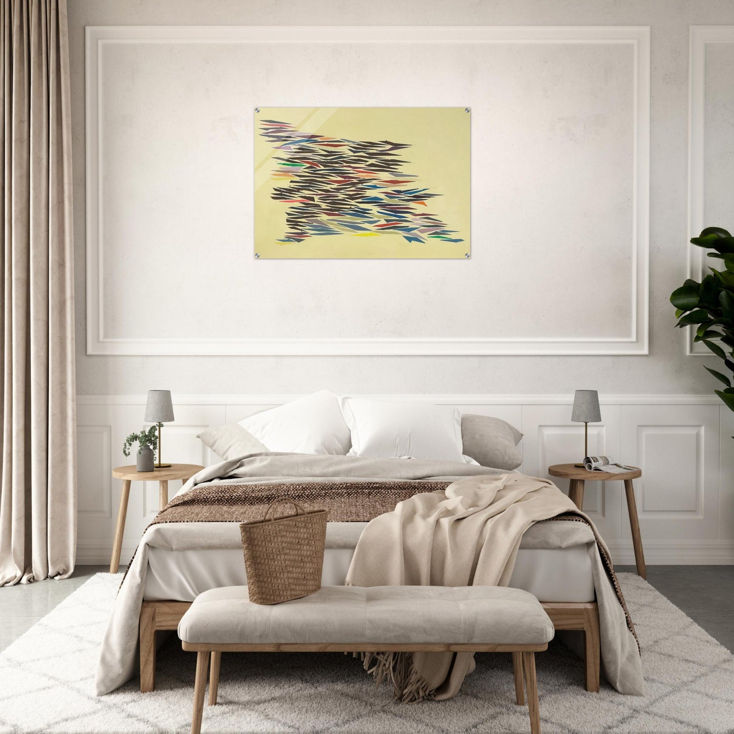 Colors with Yellow - Post-Painterly Abstraction - Robert Goodnough Acrylic Print - 70x100 cm / 28x40″ inches