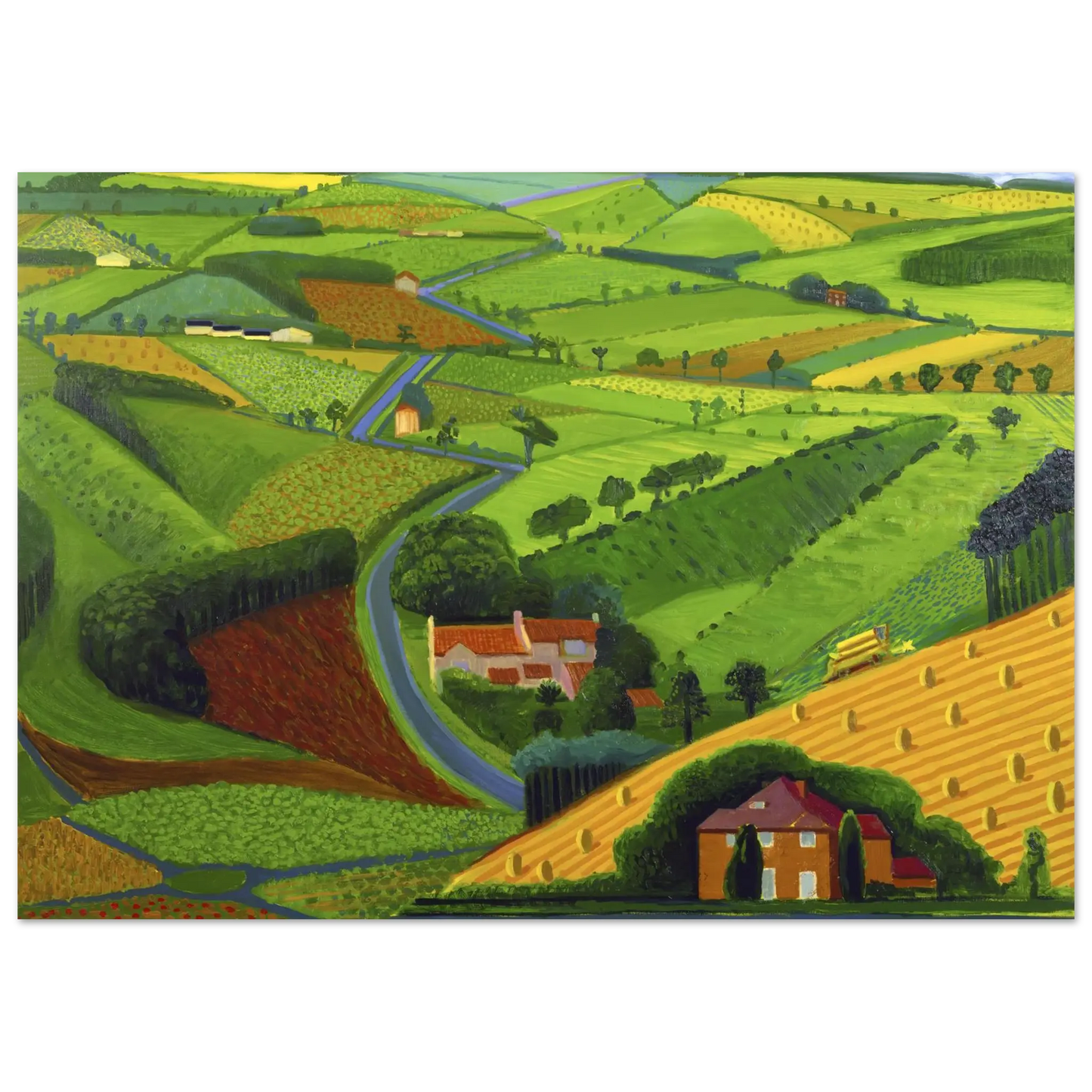 David Hockney - David Hockney Wall art - 40x50 cm / 16x20 Inches - Premium Wooden Framed Poster With Fine Art Paper - White frame