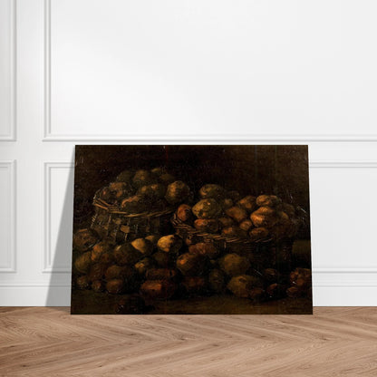 Baskets of Potatoes - Vincent van Gogh Brushed Aluminum Print - 70x100 cm / 28x40 inches | Vincent van Gogh Aluminum Print | Vincent van Gogh Prints