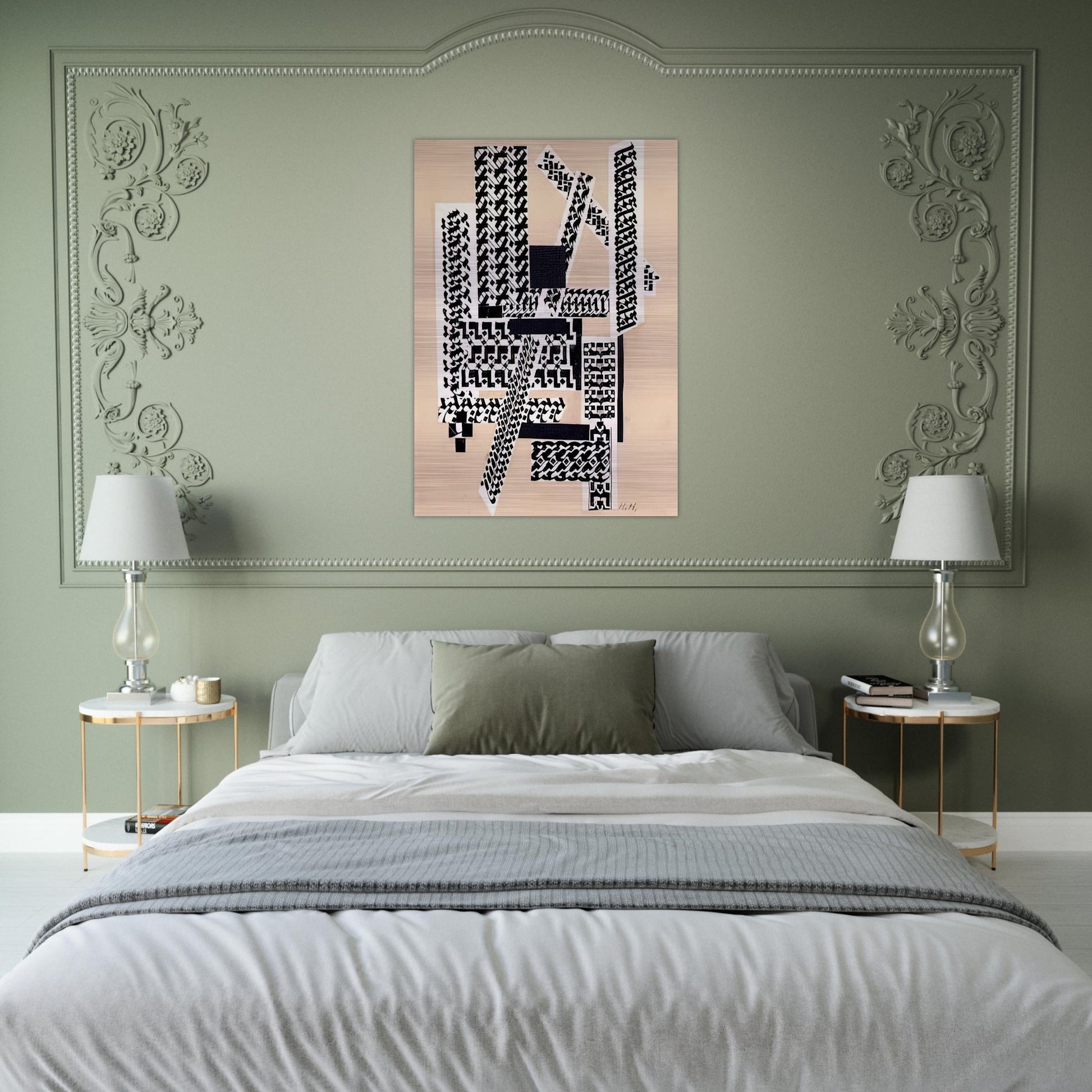 REED PEN COLLAGE 1922 - Hannah Hoch Brushed Aluminum Print - 70x100 cm / 28x40 inches | Hannah Hoch Aluminum Print | Hannah Hoch Prints