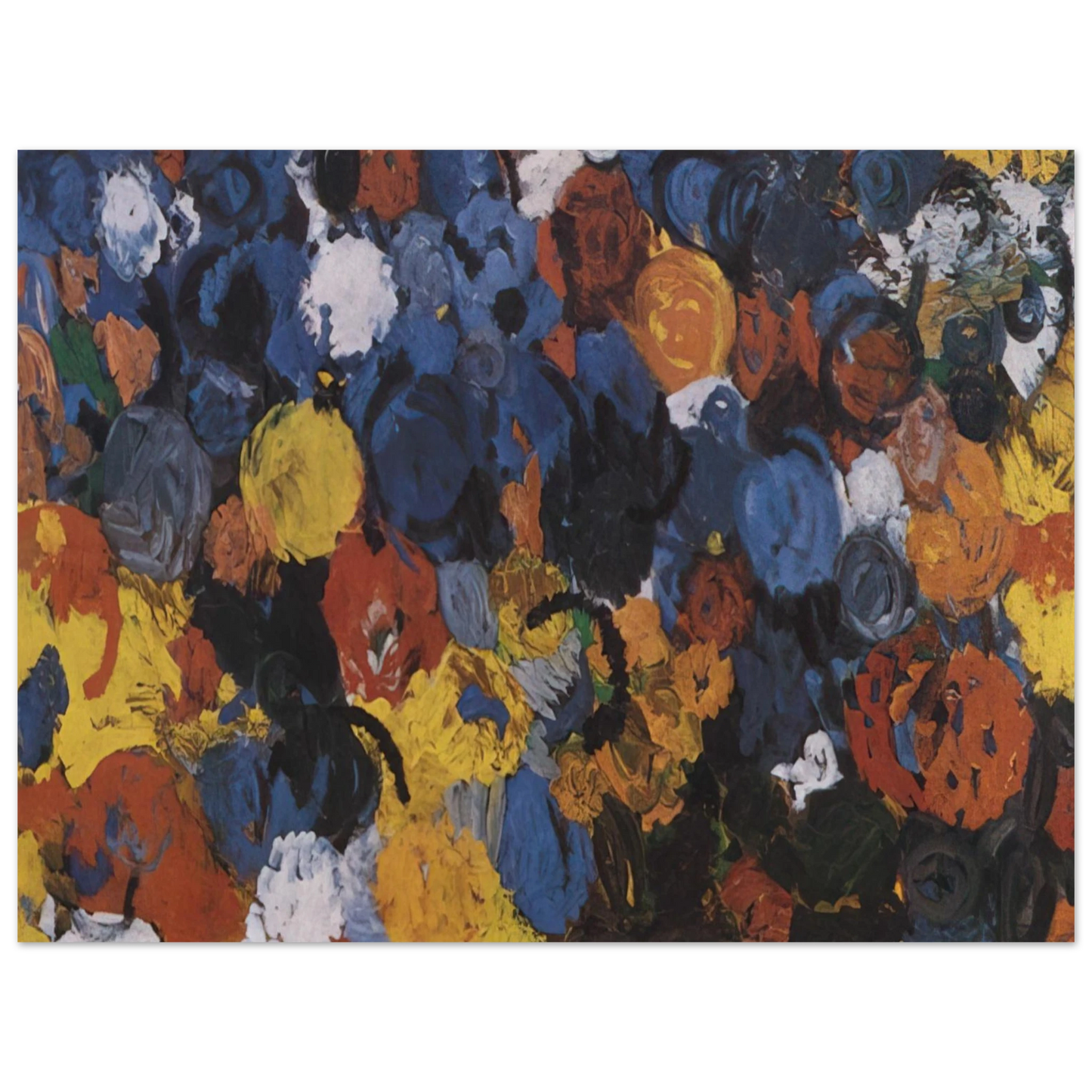 Ernst Wilhelm Nay - Blue Flood - 1960  75x100 cm / 30x40inches Fine Art Poster