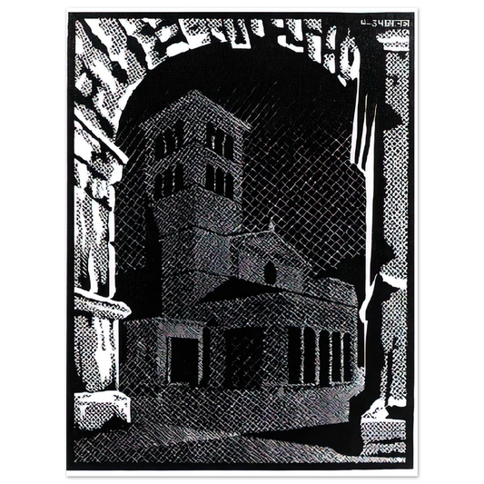 MC Escher - NOCTURNAL ROME 3 Wall Art - 21x29.7 cm / 8x12" - Fine Art Poster - -