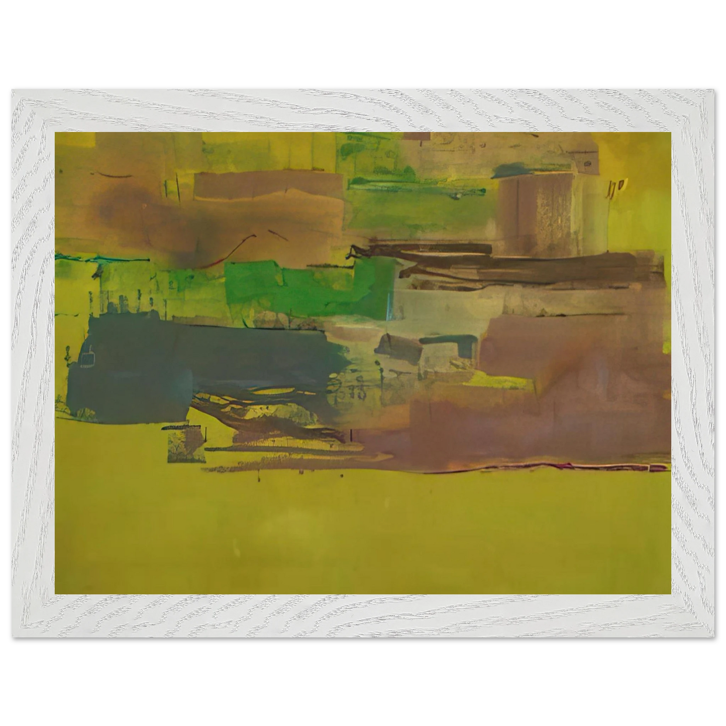 Helen Frankenthaler - August Deep - 1978 Wall art - 30x30 cm / 12x12 inches - Premium Wooden Framed Poster With Fine Art Paper-canvas - White frame