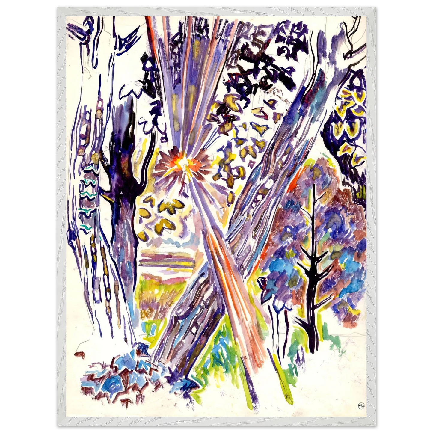 Walter Inglis Anderson - Walter Anderson Wall art - 40x50 cm / 16x20 inches - Premium Wooden Framed Poster With Fine Art Paper-canvas - White frame