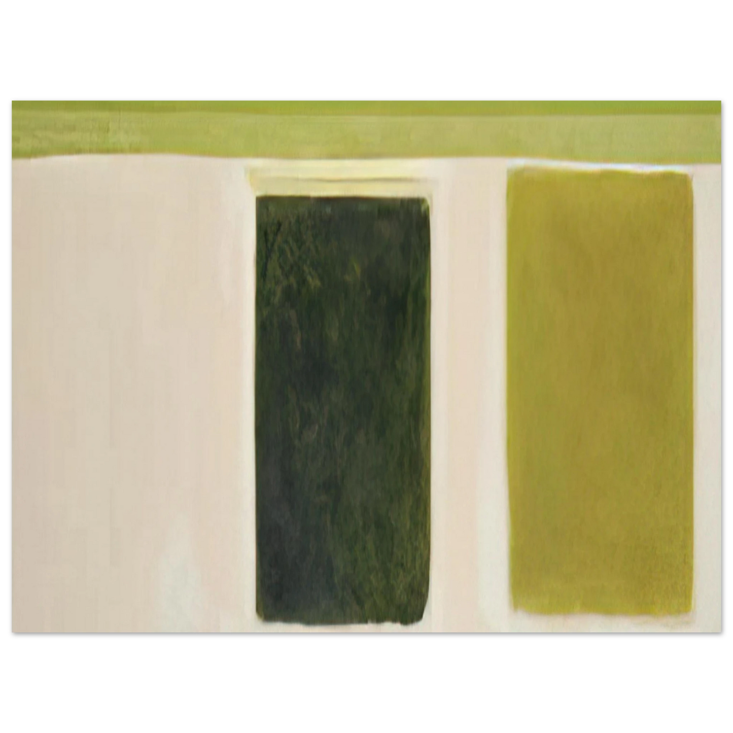 Theodoros Stamos - Double Green Sun-Box - 1967  75x100 cm / 30x40inches Fine Art Poster