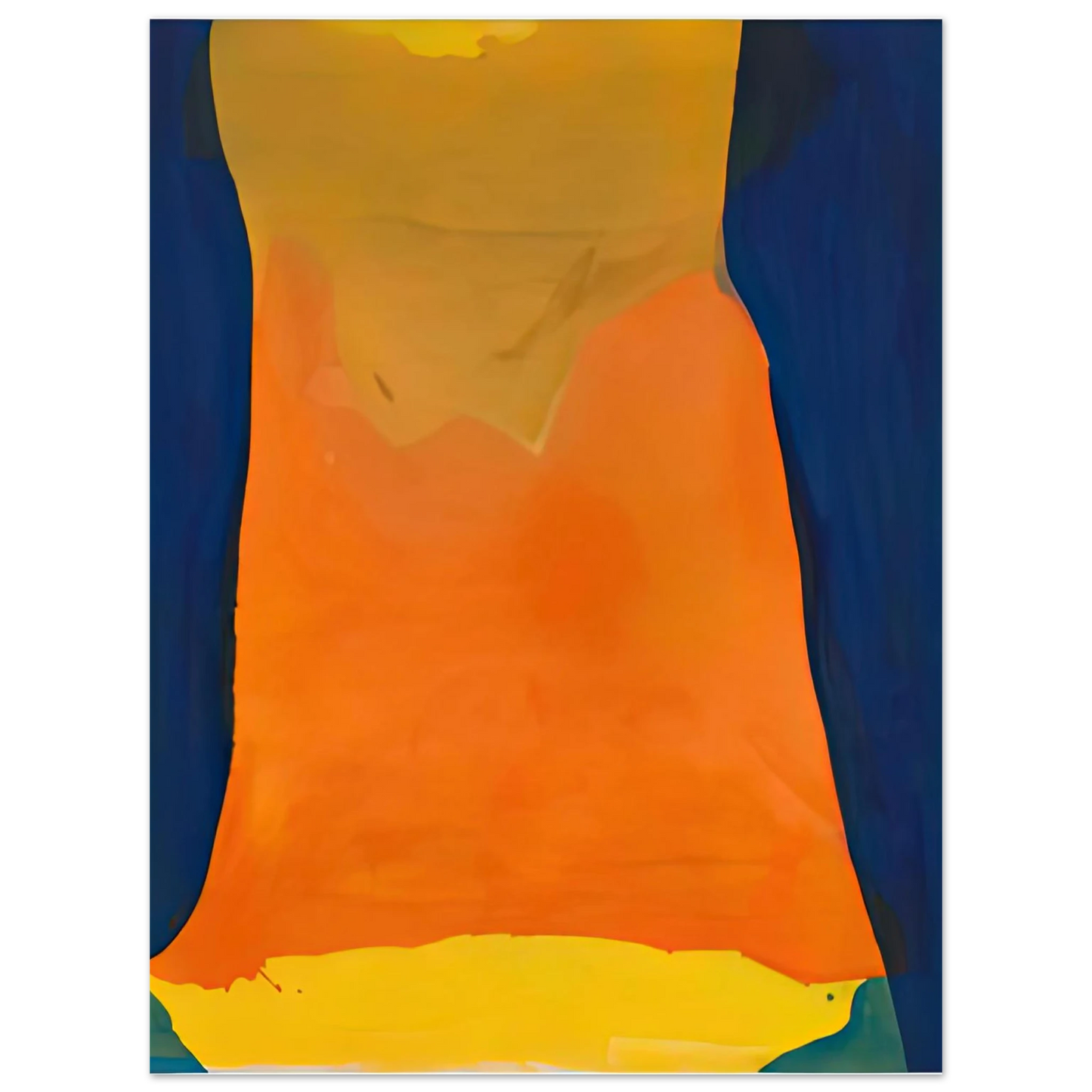 Helen Frankenthaler - Orange Mood, 1963-64- Wall Art - 21x29.7 cm / 8x12" - Fine Art Poster-canvas - -