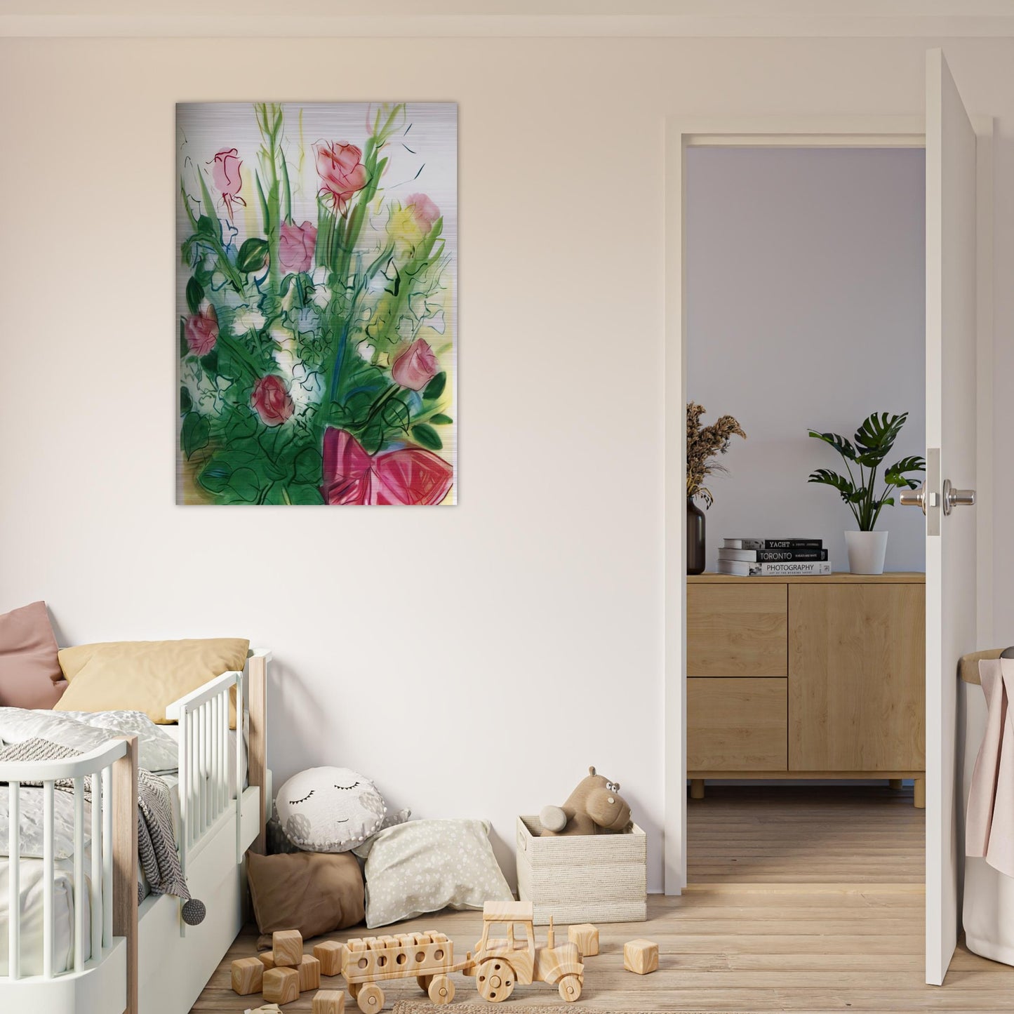 BOUQUET OF ROSES - Raoul Dufy Brushed Aluminum Print - 70x100 cm / 28x40 inches | Raoul Dufy Aluminum Print | Raoul Dufy Prints