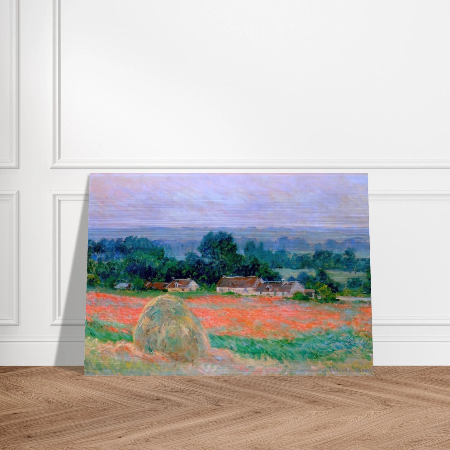 Haystack at Giverny - claude monet Brushed Aluminum Print - 70x100 cm / 28x40 inches | claude monet Aluminum Print | claude monet Prints