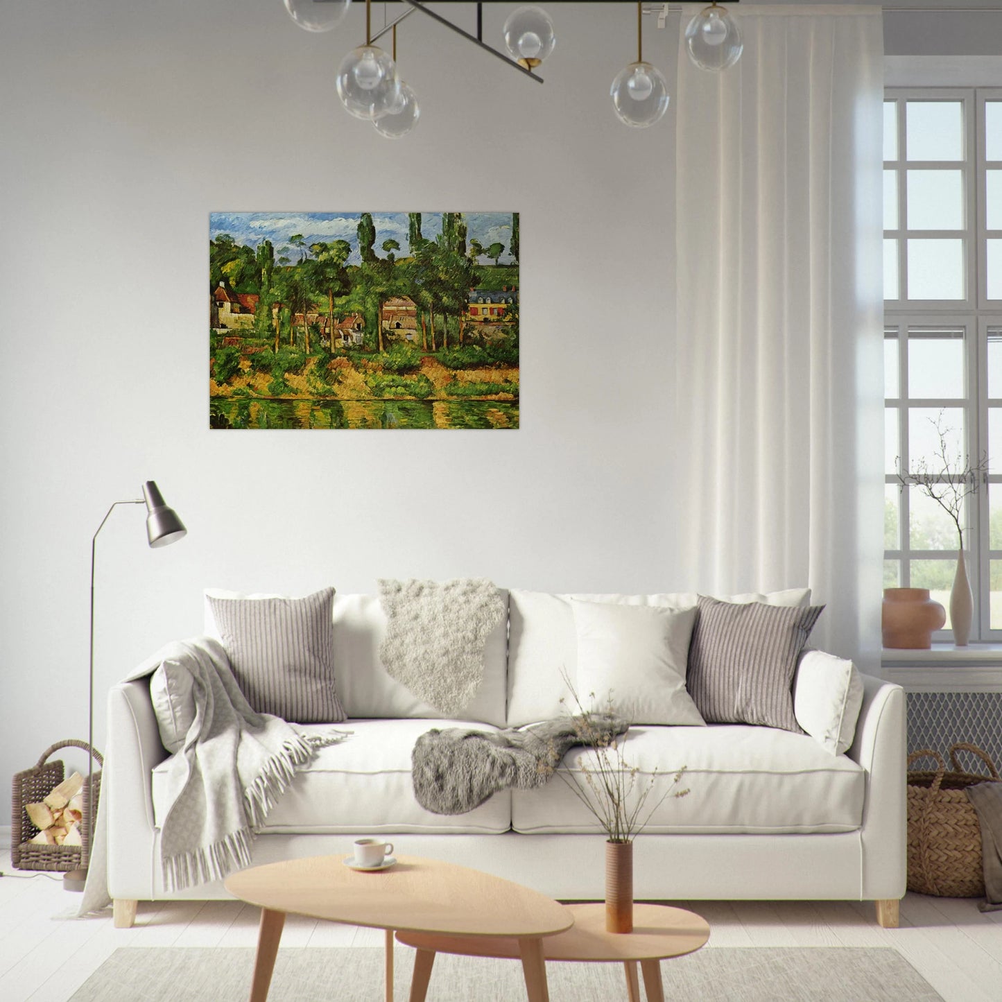 The Chateau de Medan - Paul Cézanne Brushed Aluminum Print - 70x100 cm / 28x40 inches | Paul Cézanne Aluminum Print | Paul Cézanne Prints