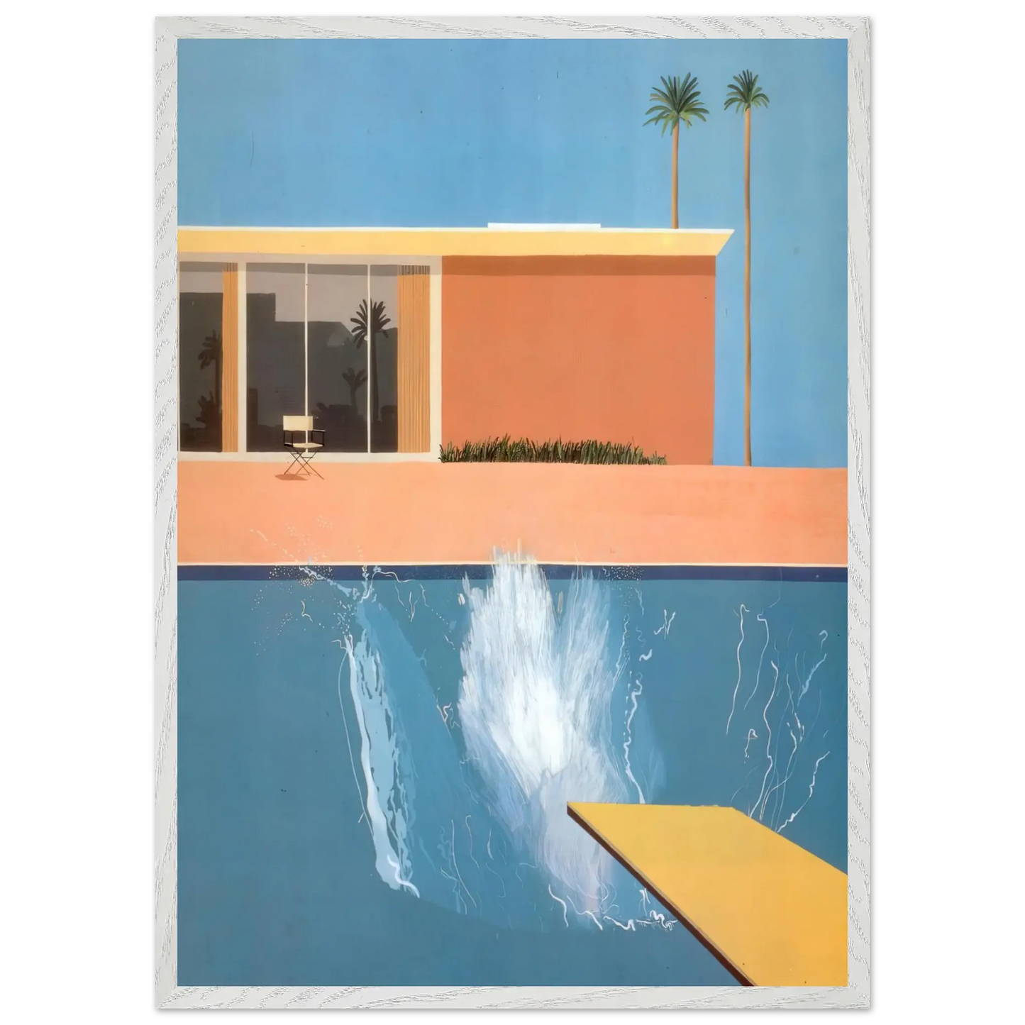 David Hockney - David Hockney Wall art - 50x70 cm / 20x28 Inches - Premium Wooden Framed Poster With Fine Art Paper - Wood frame