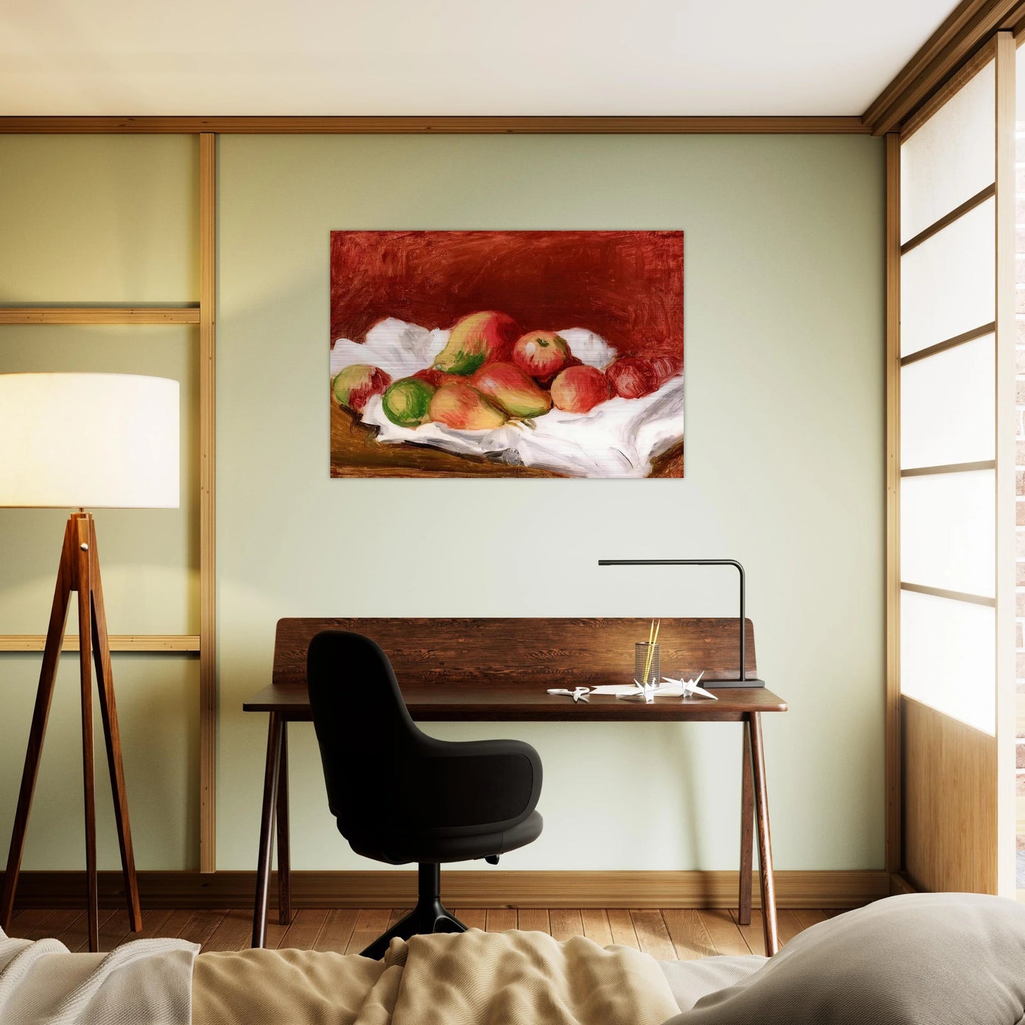 Pears and Apples - Pierre-Auguste Renoir Brushed Aluminum Print - 70x100 cm / 28x40 inches | Pierre-Auguste Renoir Aluminum Print | Pierre-Auguste Renoir Prints
