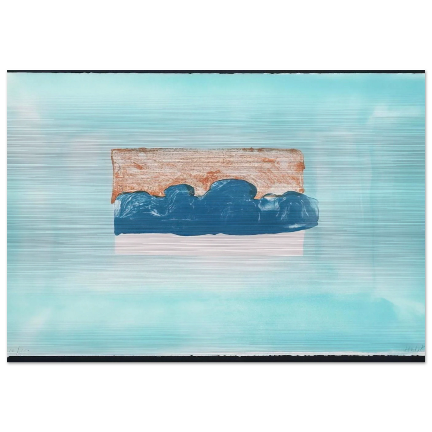Untitled - 1976 - Howard Hodgkin Brushed Aluminum Print - 70x100 cm / 28x40 inches | Howard Hodgkin Aluminum Print | Howard Hodgkin Prints