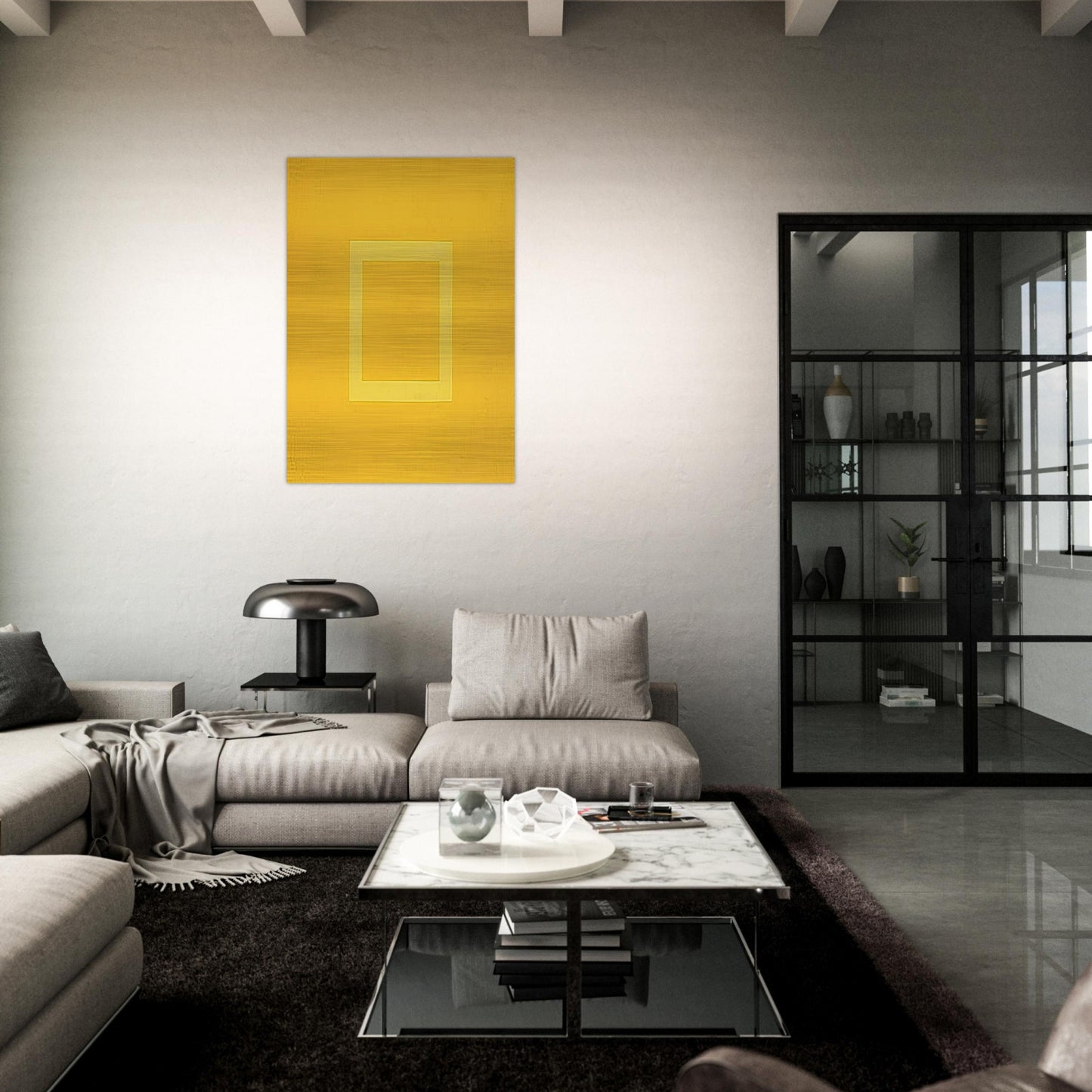 Spazio Luce - 1973 - Antonio Calderara Brushed Aluminum Print - 70x100 cm / 28x40 inches | Antonio Calderara Aluminum Print | Antonio Calderara Prints