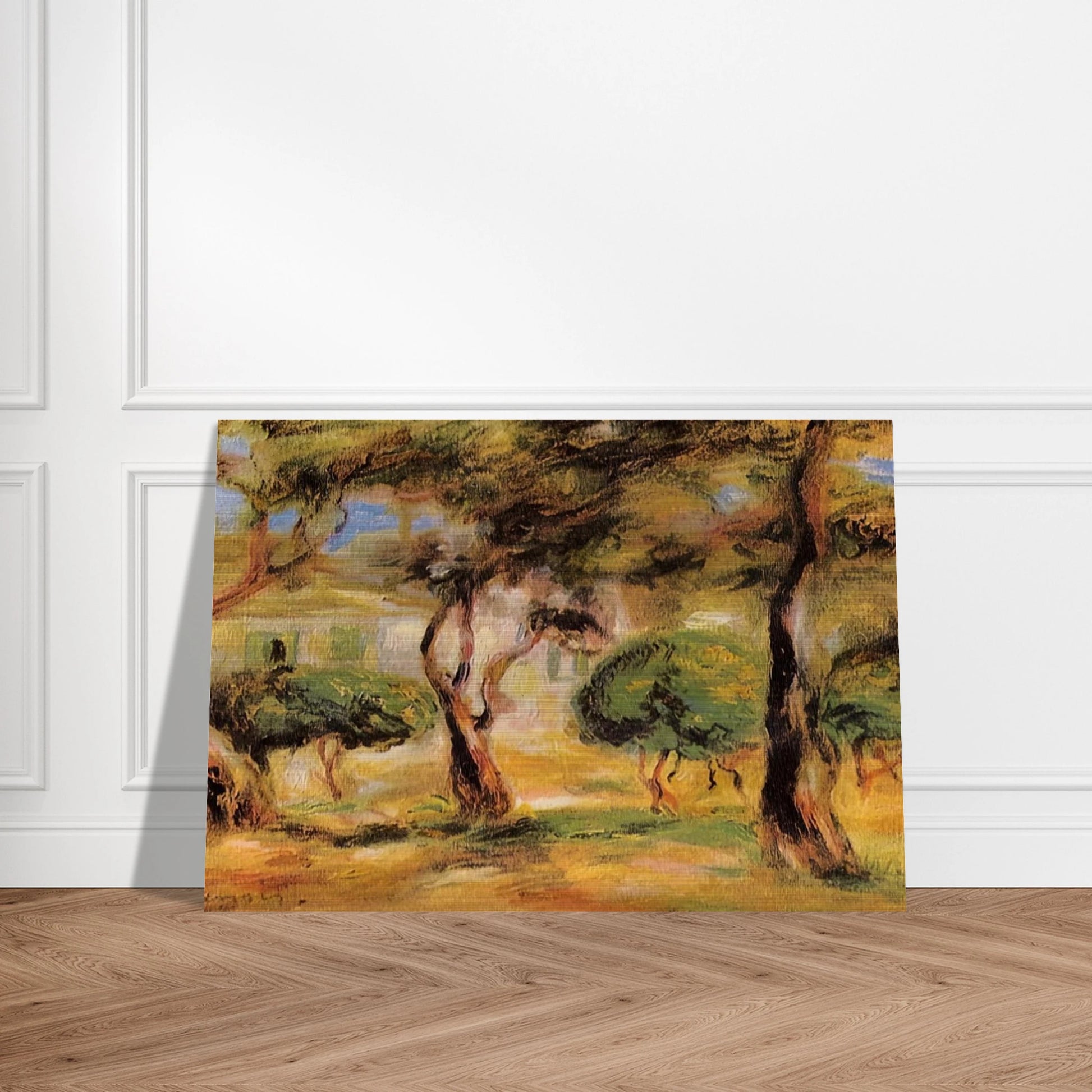 The Garden Collettes - Pierre-Auguste Renoir Brushed Aluminum Print - 70x100 cm / 28x40 inches | Pierre-Auguste Renoir Aluminum Print | Pierre-Auguste Renoir Prints