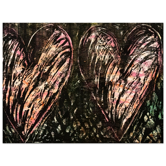 Jim Dine - TWO HEARTS IN A FOREST 1981  75x100 cm / 30x40inches Fine Art Poster