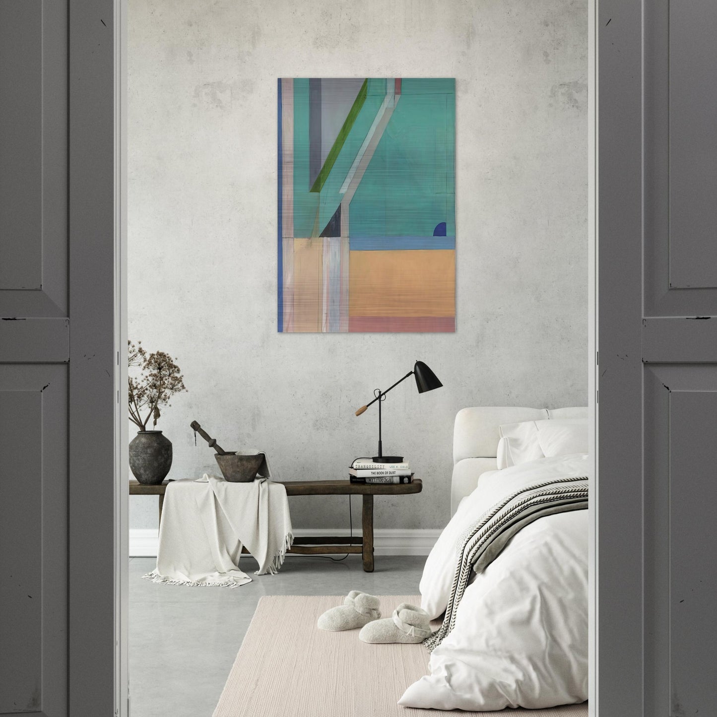 Ocean Park #40 - Richard Diebenkorn Brushed Aluminum Print - 70x100 cm / 28x40 inches | Richard Diebenkorn Aluminum Print | Richard Diebenkorn Prints