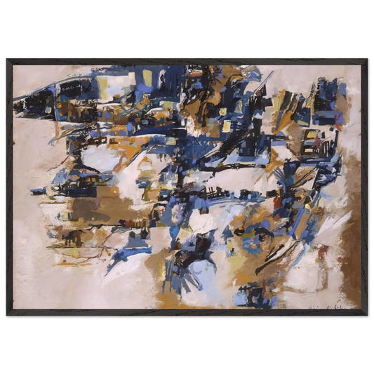 Untitled - 1958 N5 - Maria Helena Vieira da Silva 70x100 cm / 28x40 inches Framed Art Print – Black Wooden Frame