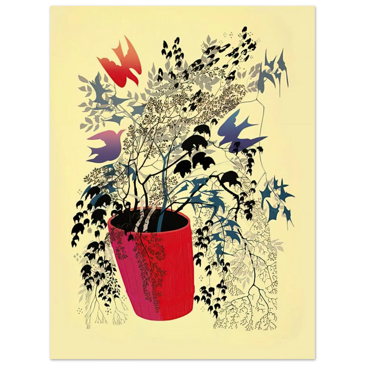 Eyvind Earle - Red Barrell  75x100 cm / 30x40inches Fine Art Poster