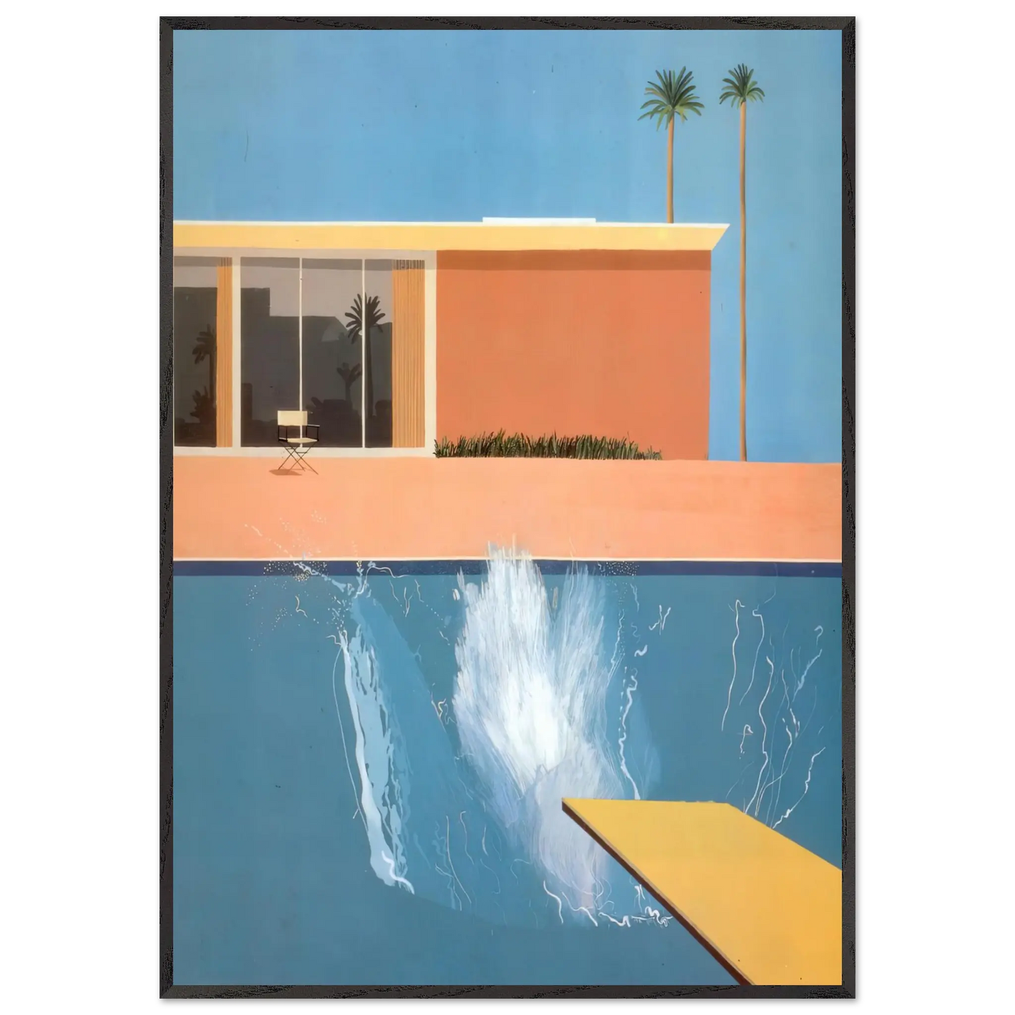 David Hockney - David Hockney Wall art - 40x50 cm / 16x20 Inches - Premium Wooden Framed Poster With Fine Art Paper - Black frame