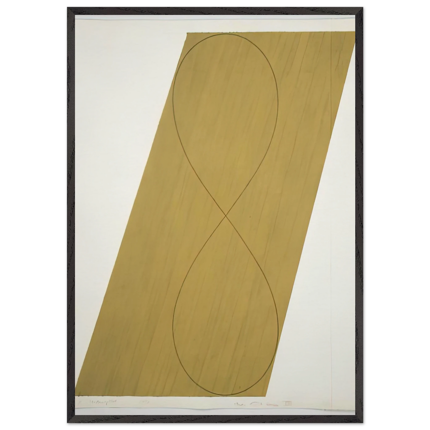 STUDY ATTIC SERIES VIII 1990 - Robert Mangold 70x100 cm / 28x40 inches Framed Art Print – Black Wooden Frame