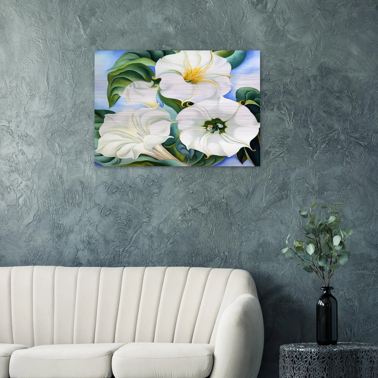Jimson Weed 3 - Georgia O'Keeffe Brushed Aluminum Print - 70x100 cm / 28x40 inches | Georgia O'Keeffe Aluminum Print | Georgia O'Keeffe Prints