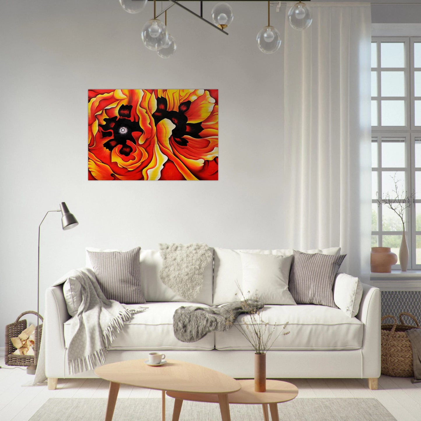 Oriental Poppies II - Georgia O'Keeffe Brushed Aluminum Print - 70x100 cm / 28x40 inches | Georgia O'Keeffe Aluminum Print | Georgia O'Keeffe Prints