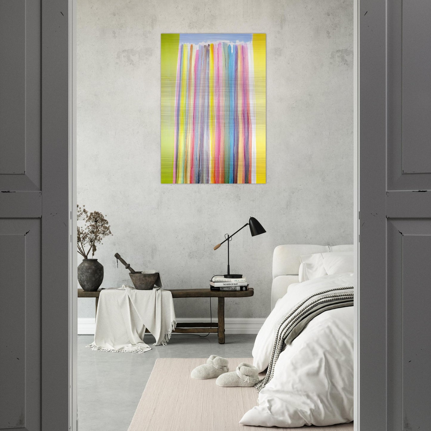 Oriole Sky - 1972 - Ronnie Landfield Brushed Aluminum Print - 70x100 cm / 28x40 inches | Ronnie Landfield Aluminum Print | Ronnie Landfield Prints