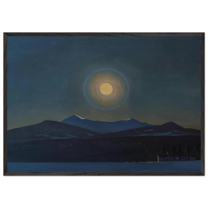 Moonlight Winter - Rockwell Kent 70x100 cm / 28x40 inches Framed Art Print – Black Wooden Frame