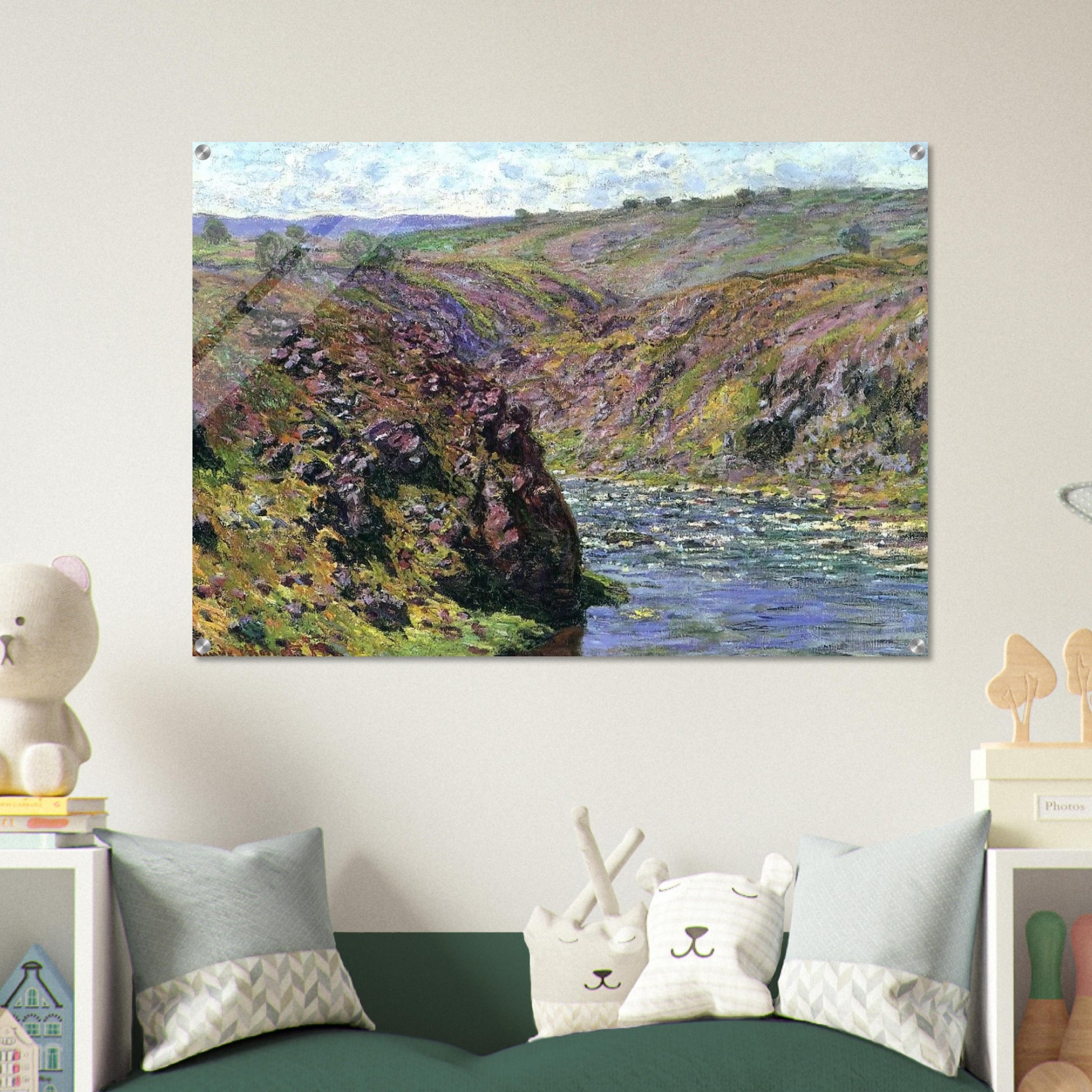 Valley of the Creuse, Sunlight Effect - claude monet Acrylic Print - 70x100 cm / 28x40″ inches | claude monet Wall Art | claude monet Prints