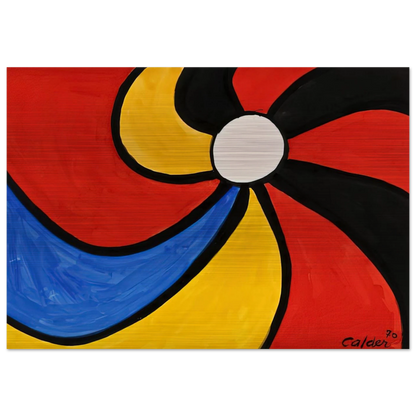 THE BIG WHEEL 1970 - Alexander Calder Brushed Aluminum Print - 70x100 cm / 28x40 inches | Alexander Calder Aluminum Print | Alexander Calder Prints