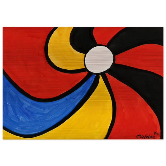 THE BIG WHEEL 1970 - Alexander Calder Brushed Aluminum Print - 70x100 cm / 28x40 inches | Alexander Calder Aluminum Print | Alexander Calder Prints