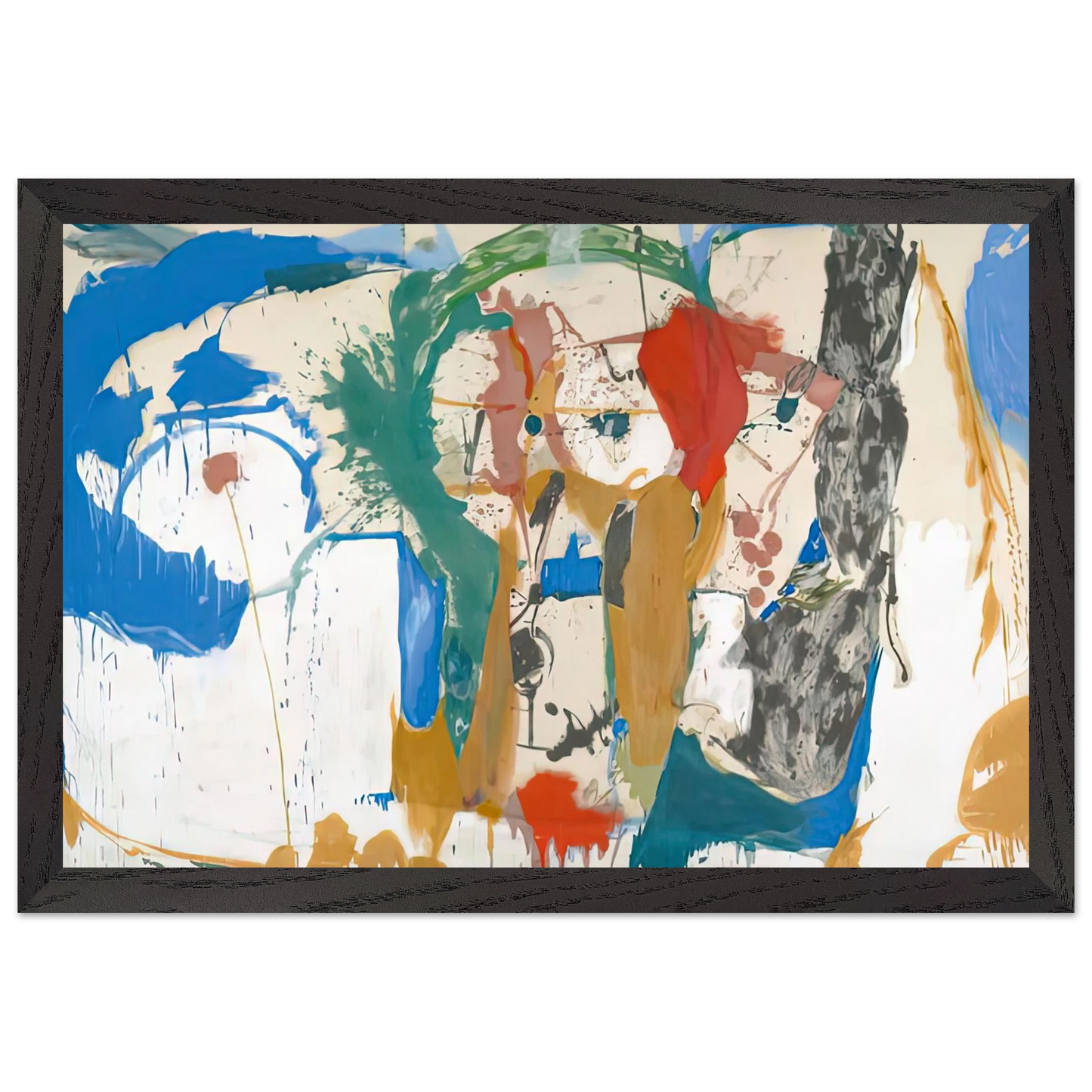 Helen Frankenthaler - Madridscape, 1959- Wall Art - 30x40 cm / 12x16 inches - Premium Wooden Framed Poster With Fine Art Paper-canvas - Wood frame