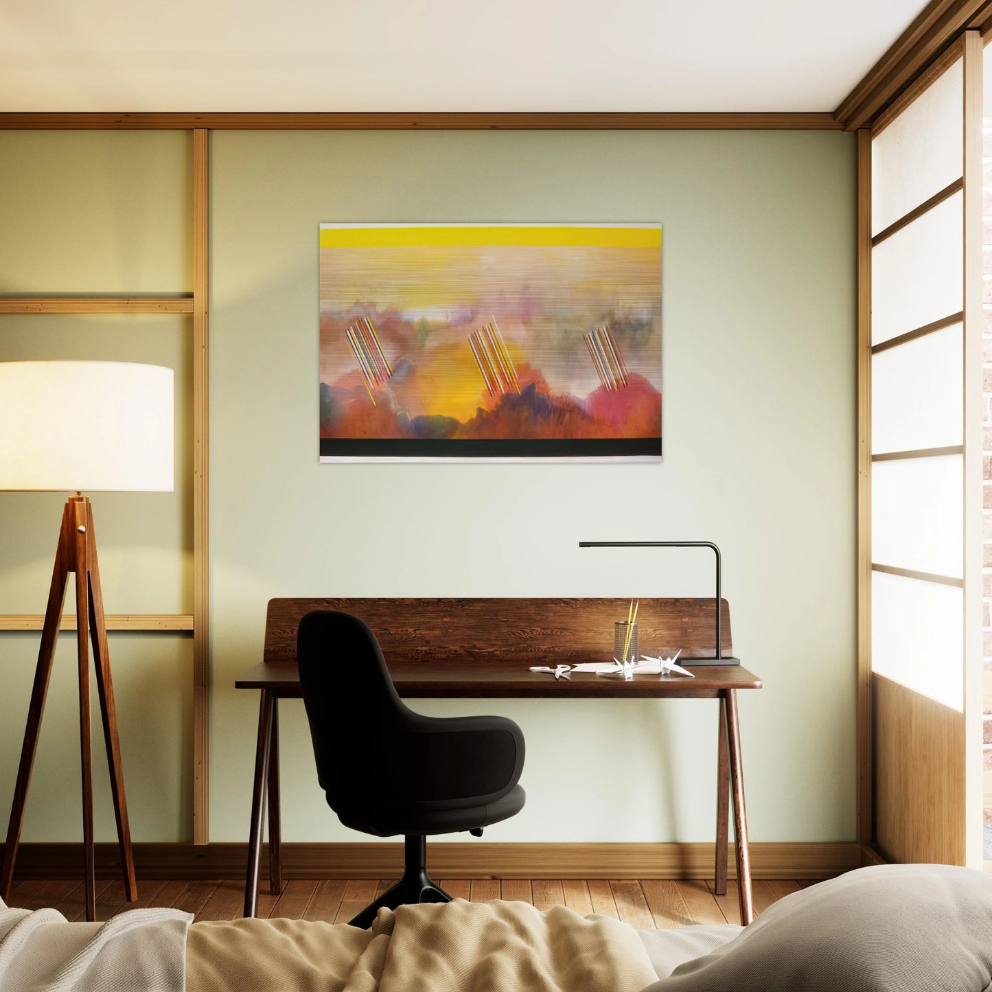 Younger than the Sun - 1990 - Ronnie Landfield Brushed Aluminum Print - 70x100 cm / 28x40 inches | Ronnie Landfield Aluminum Print | Ronnie Landfield Prints