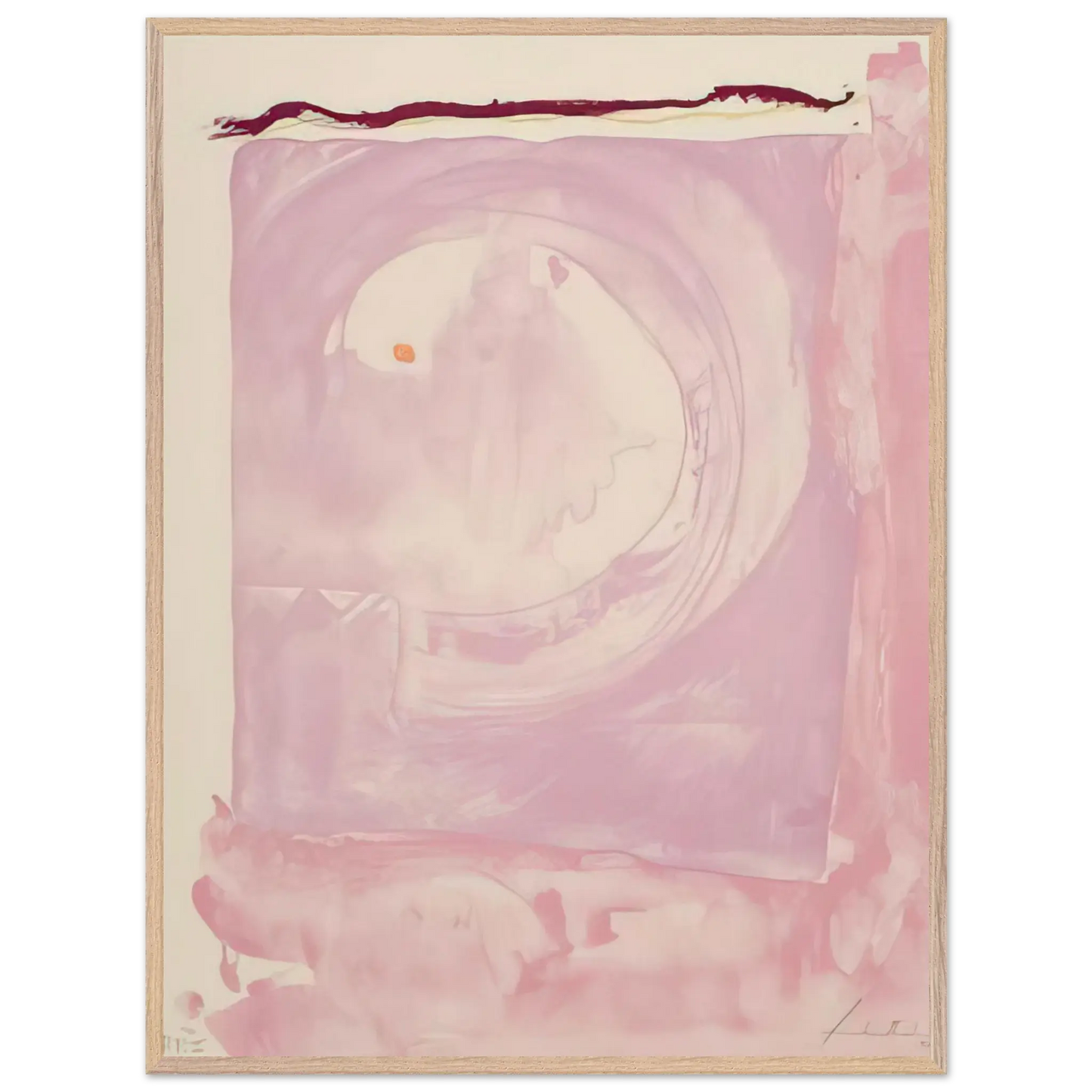 Helen Frankenthaler - Reflections IX - 1995 Wall art - 45x60 cm / 18x24 inches - Premium Wooden Framed Poster With Fine Art Paper - Black frame