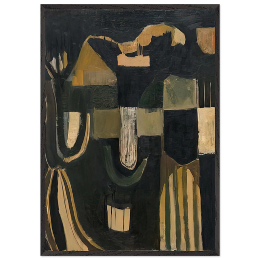 17 February 1948 - 1948 - Frank Lobdell 70x100 cm / 28x40 inches Framed Art Print – Black Wooden Frame