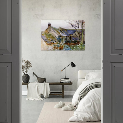 Cottage at Fairford, Gloucestershire - John Singer Sargent Brushed Aluminum Print - 70x100 cm / 28x40 inches | John Singer Sargent Aluminum Print | John Singer Sargent Prints