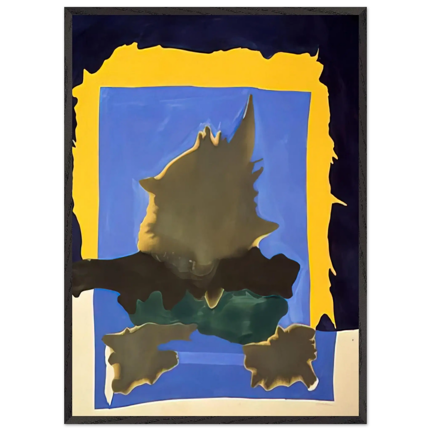 Helen Frankenthaler - Interior Landscape - 1964 Wall art - A2 (42 x 59.4  cm) - Premium Wooden Framed Poster With Fine Art Paper - Black frame