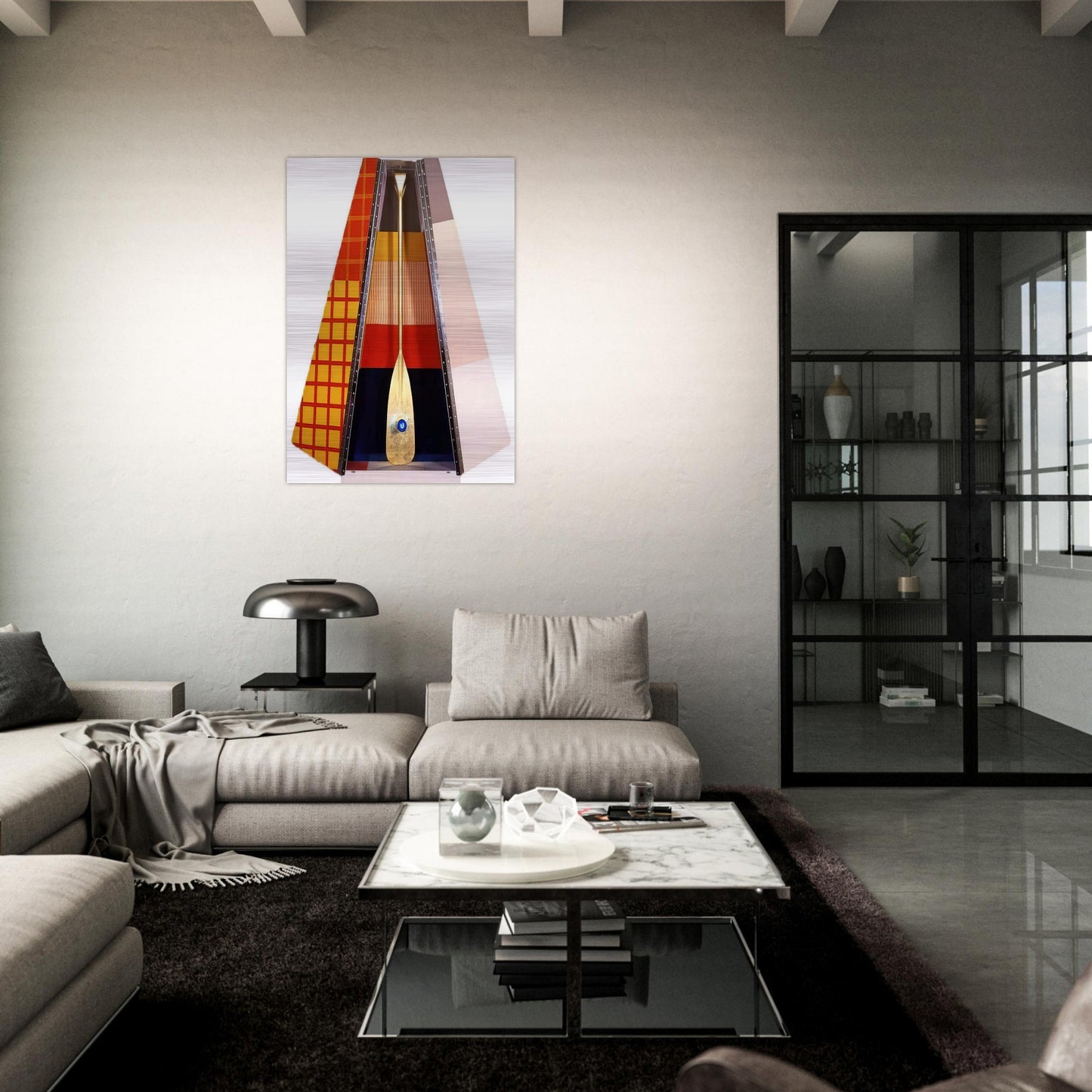 PUBLICON STATION I 1978 - Robert Rauschenberg Brushed Aluminum Print - 70x100 cm / 28x40 inches | Robert Rauschenberg Aluminum Print | Robert Rauschenberg Prints