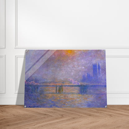 Charing Cross Bridge, The Thames 02 - claude monet Acrylic Print - 70x100 cm / 28x40″ inches | claude monet Wall Art | claude monet Prints